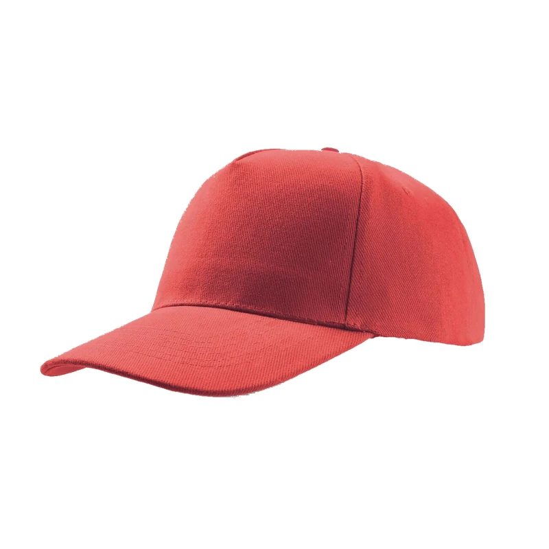 Image of Atlantis Womens Liberty Five Heavy Brush Cotton 5 Panel Cap Pack of 2 in Red Red Female One Size