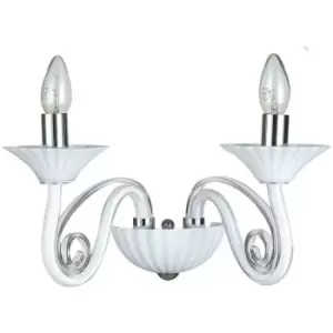 Italux Verona - Modern Wall Lamp White 2 Light , E14