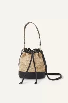 image of Raffia Mini Duffle Bag