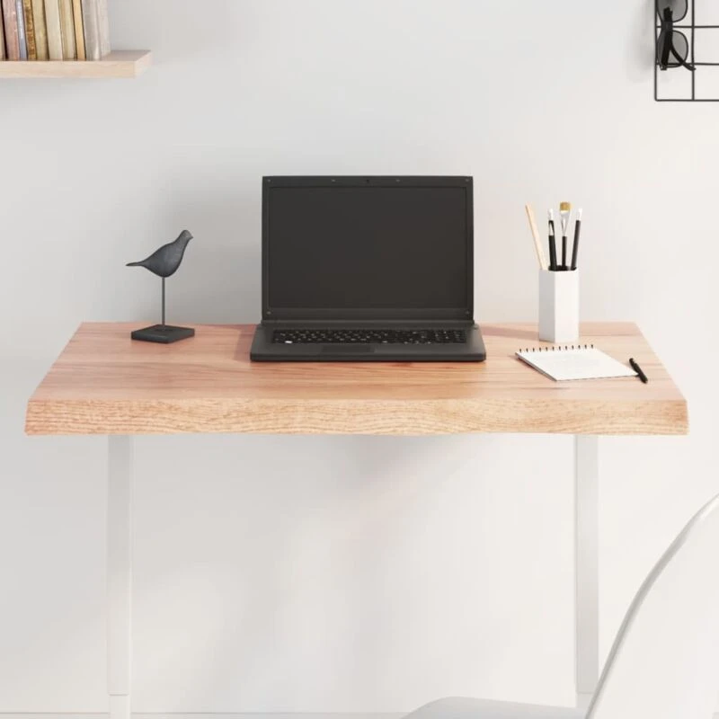 Image of VIDAXL Vidaxl - Table Top Light Brown 80x60x(2-4) cm Treated Solid Wood Live Edge 8720845816667