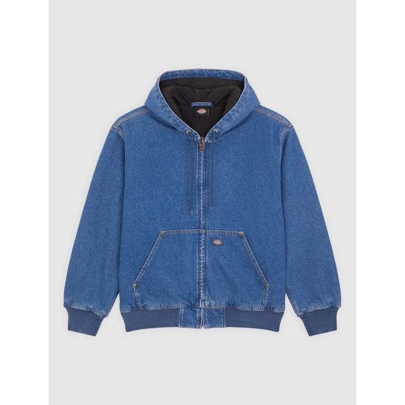 Image of Dickies Dickies Denim Hood Bomber Mens Classic Blue male Large