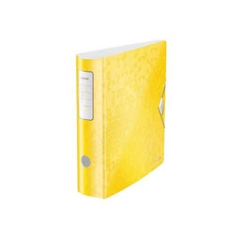 image of 180 Active WOW Lever Arch File A4. 75MM. Yellow - Outer Carton of 5