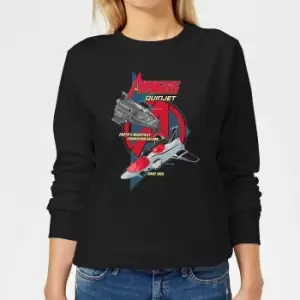 Image of Marvel The Avengers Quinjet Womens Sweatshirt - Black - L