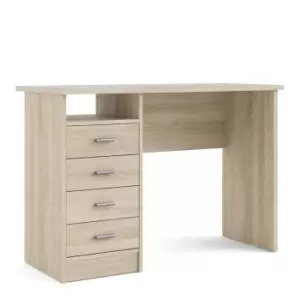 Image of Function Plus 4 Drawer Desk In Oak Effect