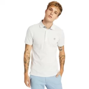 Image of Timberland Baboosic Brook Polo Shirt For Men In White, Size L