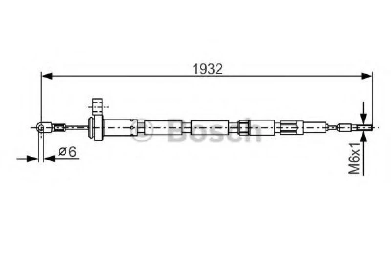 Image of Handbrake cable Bosch 1 987 477 346