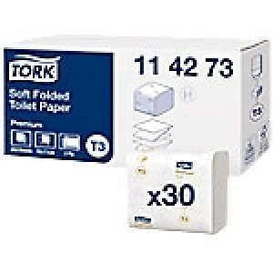 image of Tork Toilet Paper T3 Premium 2 Ply 30 Pieces of 252 Sheets