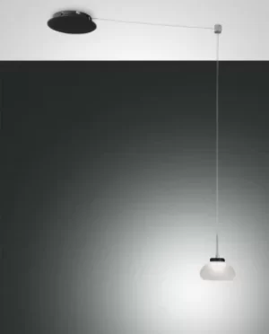 Image of Arabella LED Dome Pendant Ceiling Lights White Glass