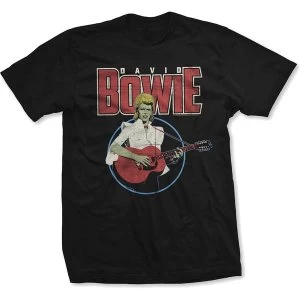 David Bowie - Acoustic Bootleg Mens X-Large T-Shirt - Black