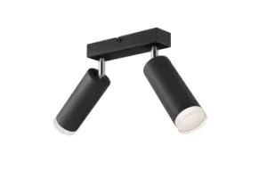 Image of Felix Adjustable Twin Spotlight Black, 2x E27