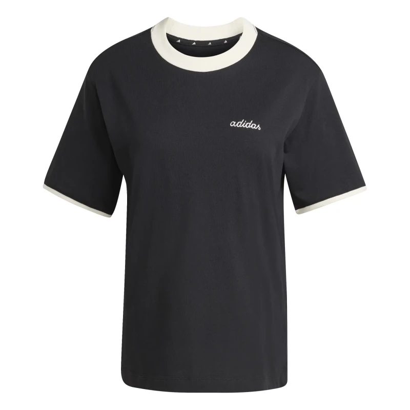 Image of Adidas Womens T-Shirt adidas Colorpop Embroidered Noir Female S