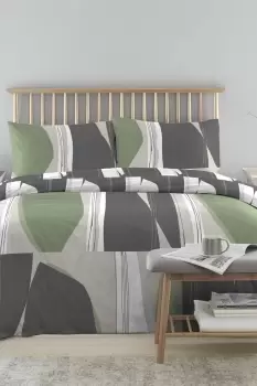 image of 'Torne' Sustainable Range Oversize Abstract Print Duvet Cover Set