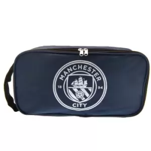 Image of Manchester City FC Colour React Crest Boot Bag (One Size) (Navy/White)