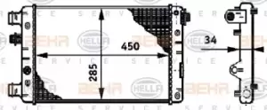 Image of x1 Behr Heat Exchanger 8MK376720-351 Genuine replacement part for Car Made in CN