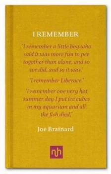 Image of I Remember by Joe Brainard Book