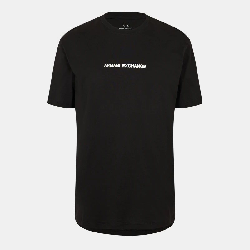 Image of Armani Exchange Mens Regular Fit T-Shirt Regular Fit T-Shirts S Black 59144303350