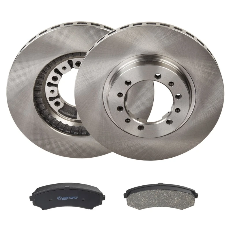 Image of RIDEX 3405B3127 Brake disc and pads set Front Axle, Brake Disc Type: internally vented, with acoustic wear warning Brake Set,disc brakes (3405)