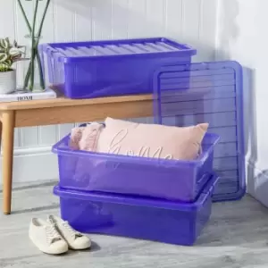 Image of Wham Set 3 Crystal 32 Litre Box & Lid - Blue