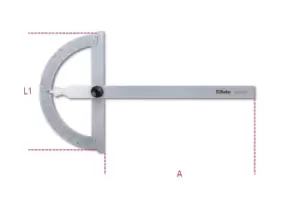 image of Beta Tools 1676 Stainless Steel Protractor 120mm 016760015