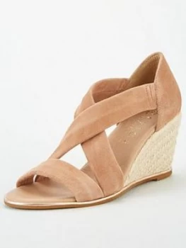 image of OFFICE Maiden Wedge Sandals - Nude, Size 4, Women