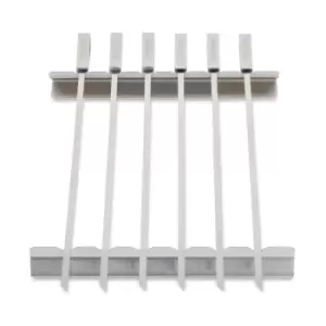 Image of Tower Silver 6 Piece Hanging Skewer Set With Stand
