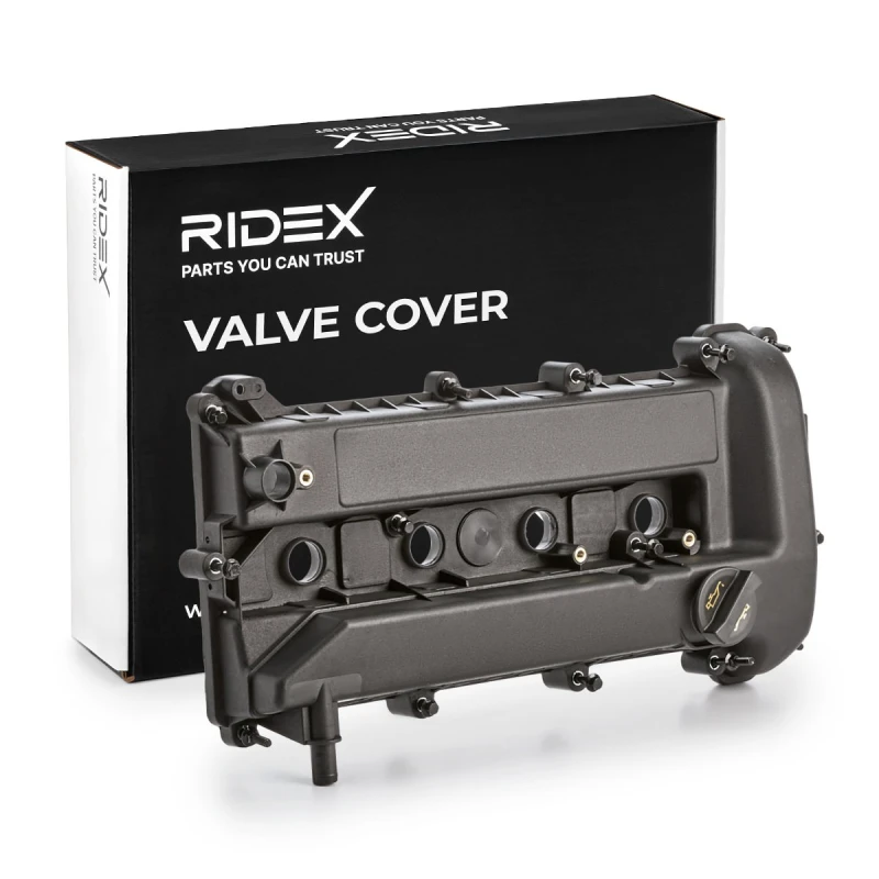 Image of RIDEX 977C0114 Rocker Cover with valve cover gasket, with bolts/screws Rocker Cover (977)