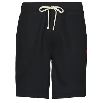 image of Polo Ralph Lauren SHORT MOLTONE EN COTON LOGO PONY PLAYER mens Shorts in Black - Sizes EU M,EU L,EU XL