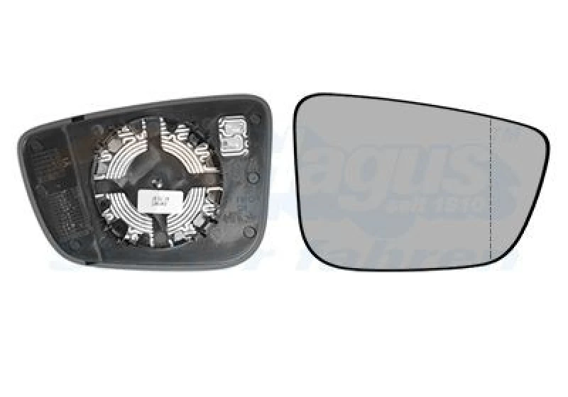 Image of VAN WEZEL Wing mirror glass VAN WEZEL 0550838