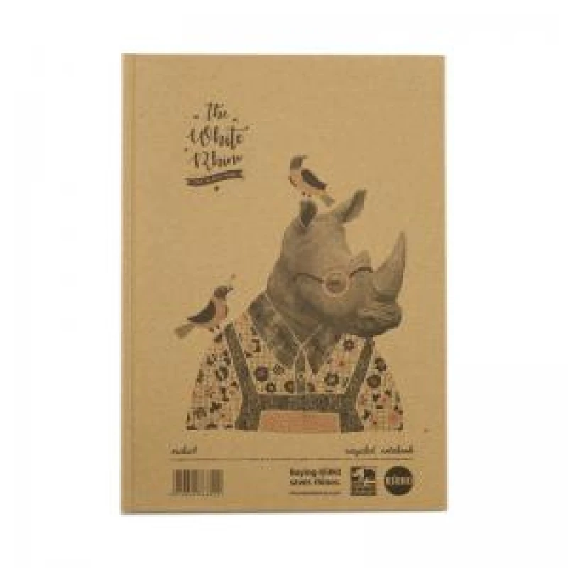 Image of Save The Rhino Recycled Casebound Notebook 160 Pages Pack 5 SRCBA4 EXR68037VC