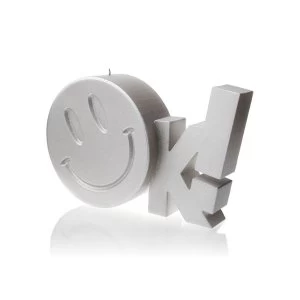 Image of Silver OK Sign Candle