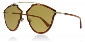 Image of Christian Dior DIORSOREALRISE Sunglasses Gold / Havana 06J 59mm