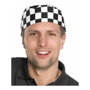 image of Click - chefs skull cap bl/w - Black/White - Black/White