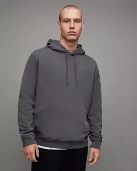 Image of AllSaints Varden Logo Print Relaxed Fit Hoodie
