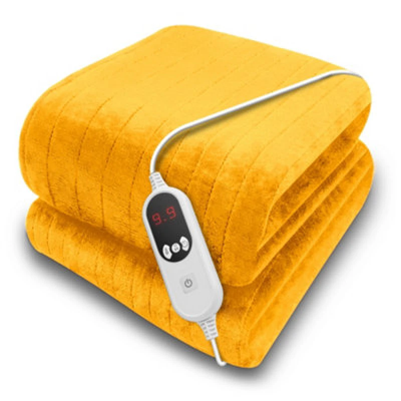 Image of Purus Heated Throw Electric 160 X 120Cm 9 Heat Settings And Timer - Gold PETGD
