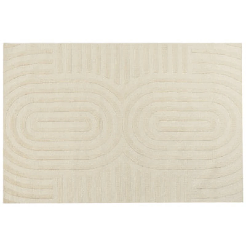 Image of Beliani Rug Mastung Beige 200 X 300 Cm Wool