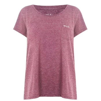 Image of Jack Wills Fullford Pocket T-Shirt - Damson