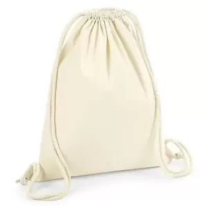 Image of Westford Mill Organic Premium Cotton Gym Sack (One Size) (Natural)
