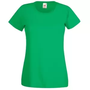 Image of Fruit Of The Loom Ladies/Womens Lady-Fit Valueweight Short Sleeve T-Shirt (M) (Kelly Green)