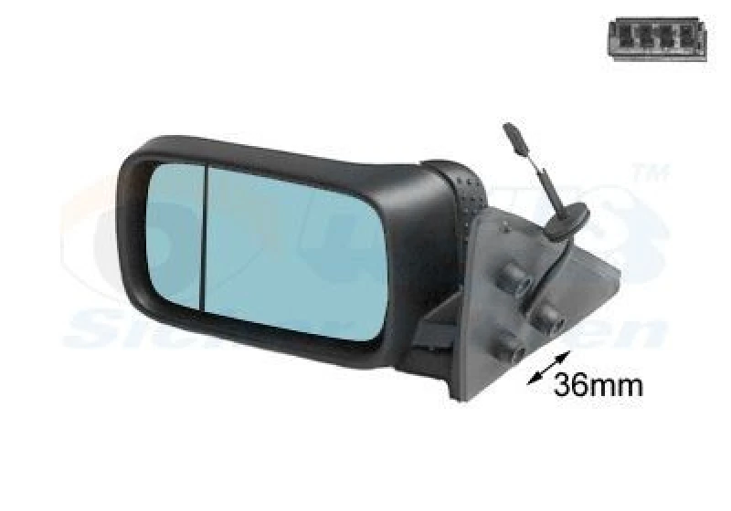 Image of VAN WEZEL Wing mirror VAN WEZEL 0640827