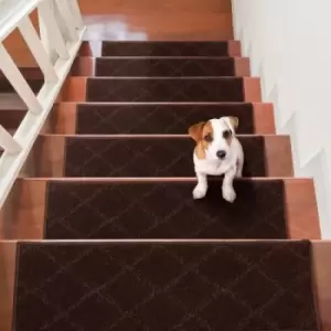Image of VEVOR Stair Treads, Stairs Carpet Non Slip 9" x 28", Indoor Stair Runner for Wooden Steps, Anti Slip Carpet Soft Edging Stair Rugs Mats for Kids Elder