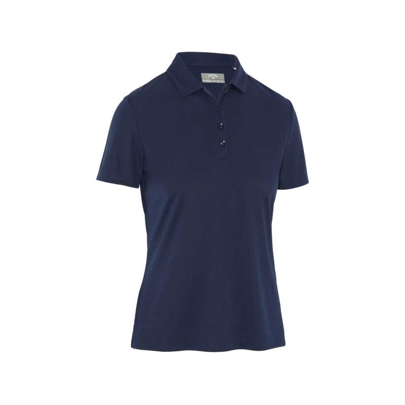 Image of Callaway Womens Tournament Golf Short-Sleeve Performance Polo Shirt Peacoat female 8 (XS)