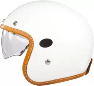 Image of Helstons Naked Carbon Jet Helmet, white, Size L, white, Size L