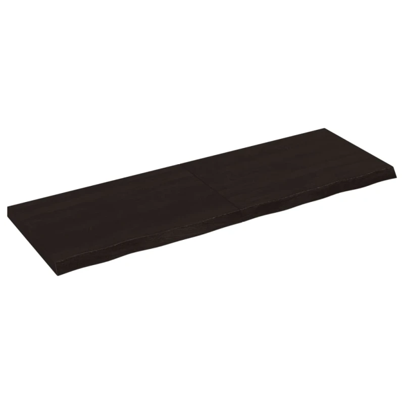 Image of Vidaxl Table Top Dark Brown 120X40X(2-4) Cm Treated Solid Wood Oak, Brown 3156434
