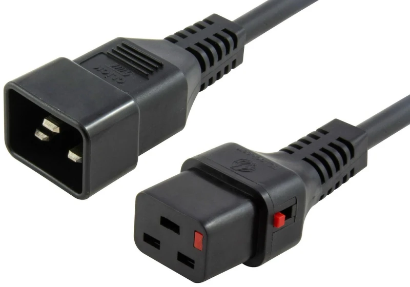 Image of Microconnect Powercord C19 IEC Lock - C20