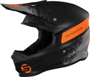 image of Shot Furious Roll Motocross Helmet, black-orange Size M black-orange, Size M