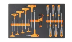 Image of Beta Tools M60 24pc Hex/Torx Key & Nut Spinner Set in Soft Tray for Roller Cabs