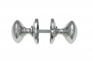 Image of Wickes Victorian Mortice Door Knobs Set - Chrome 1 Pair