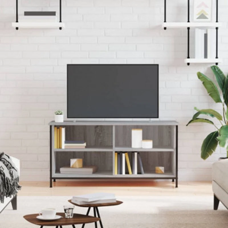 Image of Vidaxl TV Cabinet Grey Sonoma 100X40X50 Cm Engineered Wood, Grey 832776