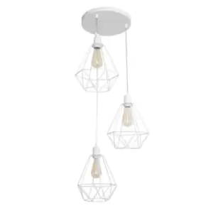 image of Karo Cluster Pendant Ceiling Light White 32cm