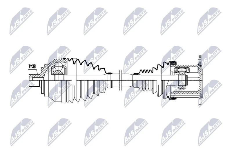 Image of NTY Drive shaft NTY NPW-AU-078